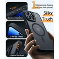 thumbnail image 2 of CANSHN Magnetic Compatible with iPhone 14 Pro Case, Upgraded [Full Camera Protection] [Compatible with Magsafe] [Translucent Matte] Shockproof Protective Phone Case Cover 6.1 Inch - Black, 2 of 7