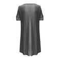 thumbnail image 5 of IROINNID Sexy Dresses For Women Elegant Semi-Formal Round Neck Strapless Solid Short Sleeve Loose Dress On Sale, 5 of 5
