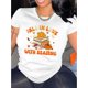 thumbnail image 1 of Camiseta De Mujer Verano Ropa Informal Suelta Camiseta Básica De Moda Para La Calle DiariaWomen'S Fall in Love with Reading T-Shirt, Casual Crew Neck Short Sleeve Tee, Geometric Pumpkin & Books Prin, 1 of 7