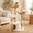White and Natural, variant on SOBREMESA Indoor Cat Tower, 46.9 in. Natural Wood Cat Tree with 2 Woven Basket Beds, Cat Condo and Sisal Scratching Posts, Cream White