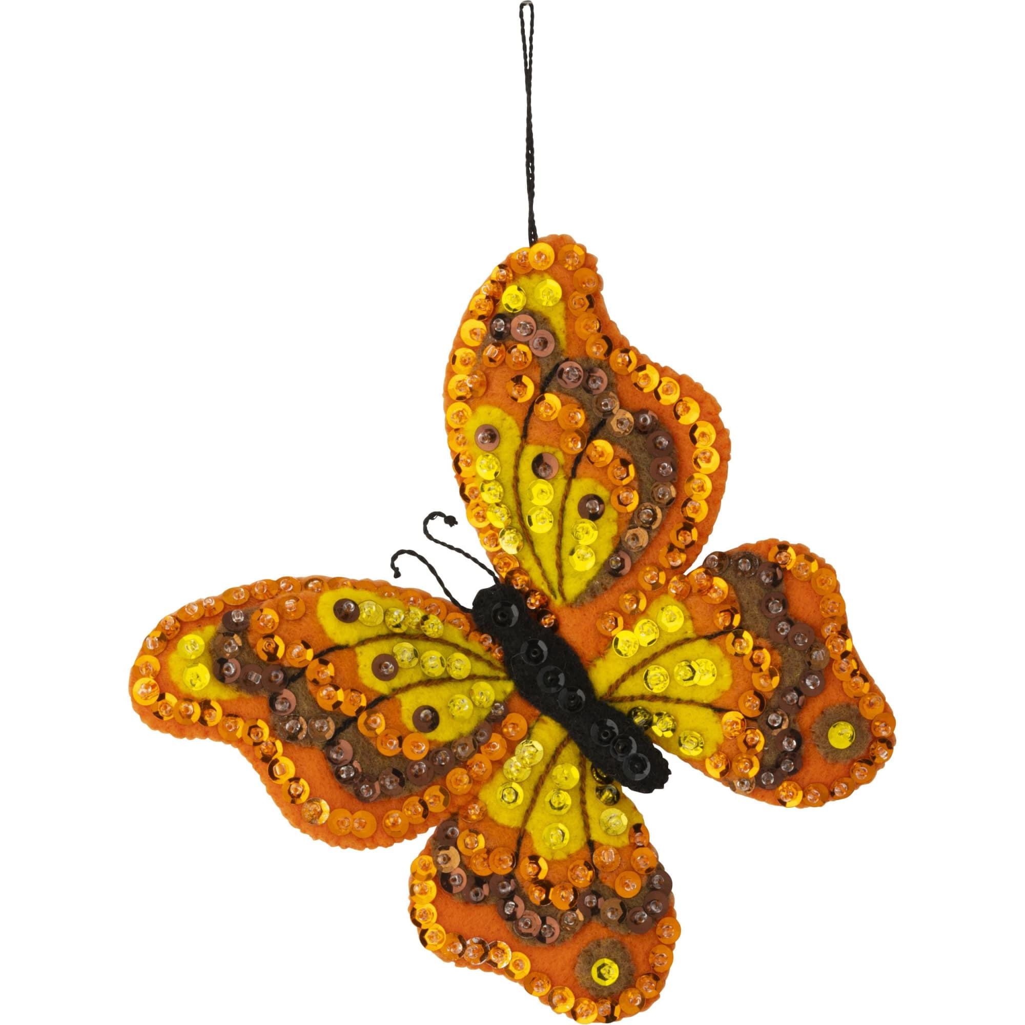 Bucilla Butterfly Garden 6 Count Felt Applique Ornament Kit, 2.5 x 3.5 in
