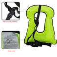 thumbnail image 2 of Chaleco salvavidas de PVC, chaleco de flotabilidad inflable seguro, accesorios para exteriores (verde), 2 of 7