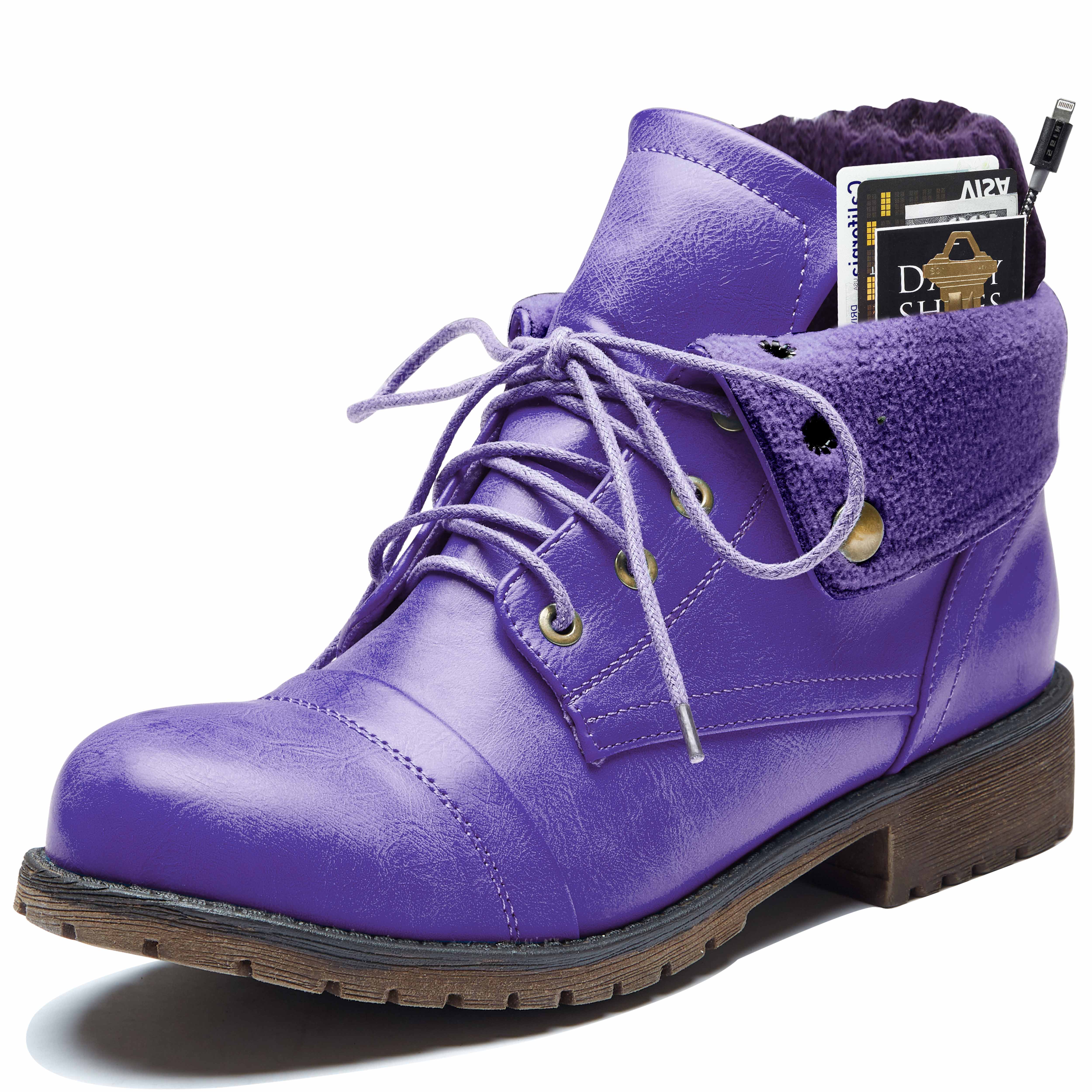 purple booties shoes