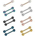 thumbnail image 1 of Briana Williams 14pcs 14G 14mm Tongue Rings Nipple Straight Barbells Surgical Steel Body Piercing Jewelry, 1 of 4