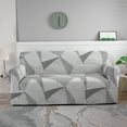 thumbnail image 3 of 1 2 3 4 Seater Printed Gray Sofa Cover Couch Slipcover, Elastic Stretch Armchair / Loveseat / Couch Sectional Sofa Slipcover Furniture with 1 Pillowcase Protector Dog Pet, 3 of 11