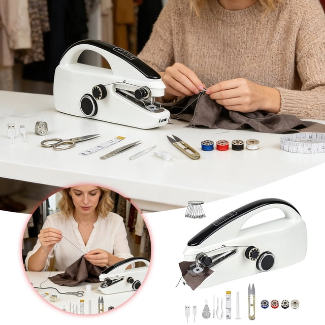 BotaniNest Portable Handheld Sewing Machine For Beginners Easy To Use Stitching Ideal For DIY And Projects