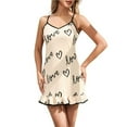 thumbnail image 1 of Nuisette en Satin pour Femmes Mini Slip Chemise de Nuit Courte, 1 of 5