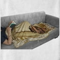 thumbnail image 6 of Retro Soft Flannel Fleece Throw Blanket, Antique Greek Columns Vase Olive Branch Hellenic Heritage, Cozy Plush for Indoor and Outdoor Use, 70" x 90", Pale Brown Cinnamon, by Ambesonne, 6 of 6