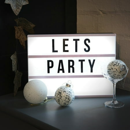 Decorative Symbols Eutuxia Cinema Light Box with Decorative 60 Letters, Numbers, and Symbols. Broadcast Words and Phrases with Cinematic Personalized Display. Illuminates with LED Lighting. Wall Mountable Decoration. ()