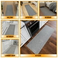 thumbnail image 3 of Ottomanson Hallway Runner Rug 2'7" x 7' Non-Slip Stain-Resistant Custom Size Carpet for Kitchen, Gray, 3 of 14