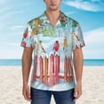 thumbnail image 4 of Bixox Men's Hawaiian Shirts Men's Christmas Birds Print Short-Sleeve Shirt-Medium, 4 of 8