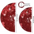 thumbnail image 3 of GZHJMY Valentine's Day Hearts Christmas Tree Skirt Home Decoration Large Round Christmas Tree Skirt for Holiday Party Home Christmas Day Ornaments, 35.4", 3 of 6