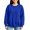 #A01-Royal Blue, variant on Abcomgle Girls Sweatshirt Size 10-12 Cute Crewneck Long Sleeve Pullover Sweatshirts for Girls Preppy Solid Color Sweaters for Girls 10-12 Cotton Winter Clothes for Tween Girls