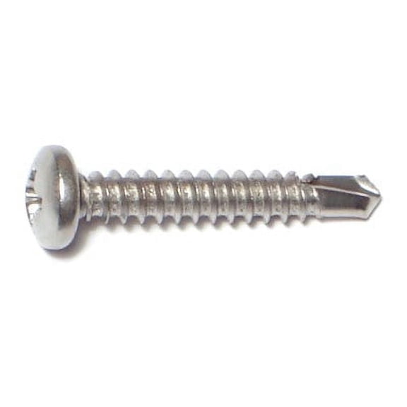 #8-18 x 1" 410 Stainless Steel Phillips Pan Head Self-Drilling Screws SSPSS-123