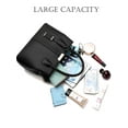 thumbnail image 6 of LAVA Women Leather Handbags Vintage Ladies Purses Leather Satchel Shoulder Crossbody Bags Tote Commuter Bags for Business Work Office Travel Navy Blue, 6 of 9