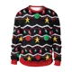 thumbnail image 3 of Suéteres navideños para hombre, suéteres navideños con renos, estampado 3D, cuello redondo, ropa para parejas, sudaderas para fiestas navideñas, 3 of 5
