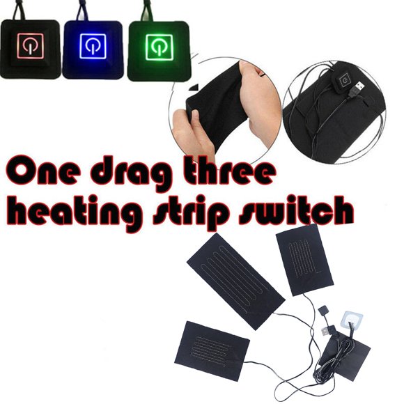 Binmer 3in1 Vest Heater Warm Cloth - USB Thermal Heated Pad Body Warmer
