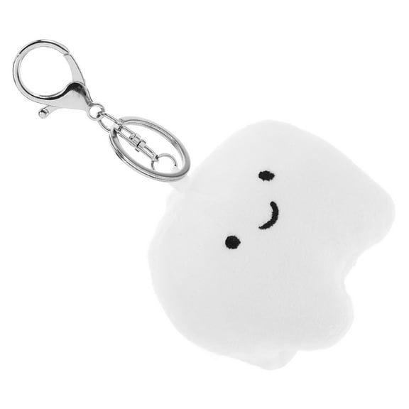 LOLIPPYY Plush Tooth Keychain for Kids, Cute Mini Stuffed Animal, Handcrafted White Portable Size Accessory