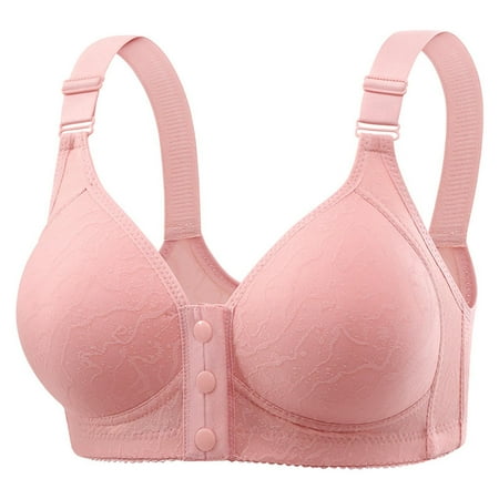 Black of Friday Deals!Clearance Staron No Underwire Bras for Women No Underwire Front Closure Bras Stretch Wireless Bra Comfortable Large Size Breathable Bras