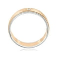 thumbnail image 3 of Mens Gold Solitaire Diamond Brushed Wedding Ring Band, 3 of 3