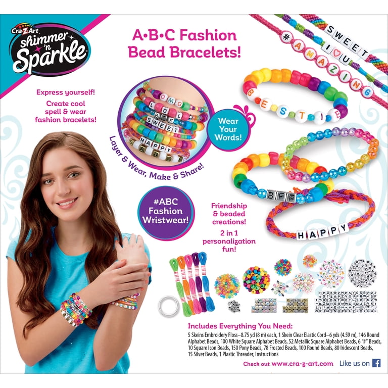 Shimmer 'N Sparkle ABC Fashion Bead Bracelets Kit, 800+ Beads photo 2