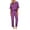 Purple, variant on Ekouaer Womens Silk Satin Pajamas Set Two Piece Pj Sets Sleepwear Loungewear Short Sleeve Pj Sets