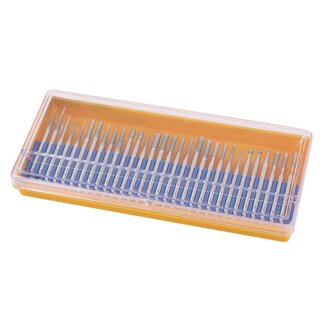 TEMO 30 Pc Titanium Diamond Coated Burrs Glass Drill Bit Grit 120 Medium With 1 8 Inch Shank For Dremel And Other Rotary Tools