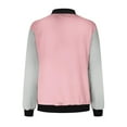 thumbnail image 6 of Feancey On Sale 2025 Clearance Lightweight Flight Jackets for Women Raglan Long Sleeve Zip up Bomber Jacket Cowgirls Casual Windbreaker Coat Stand Collar Baseball Jackets Pink XL, 6 of 6