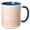 Blue/White, variant on 3drose, Hello-trendy Girly Funny Chic Motivation Words on Pink, 11oz Two-tone Blue Mug