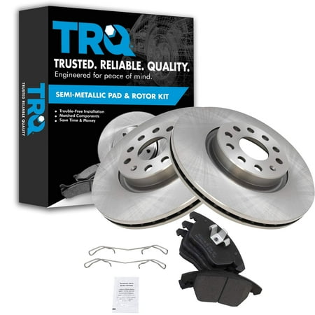 En Oferta Trq Front Metallic Brake Pad &Amp; Rotor Set Fits Select Tt A3 Vw Cc Gti Jetta Passat