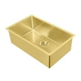 thumbnail image 2 of Alfi Trade WHNPL3318-B Noah Plus 16 Gauge Single Bowl Linen Textured Dual-Mount Sink Set - Brass, 2 of 3