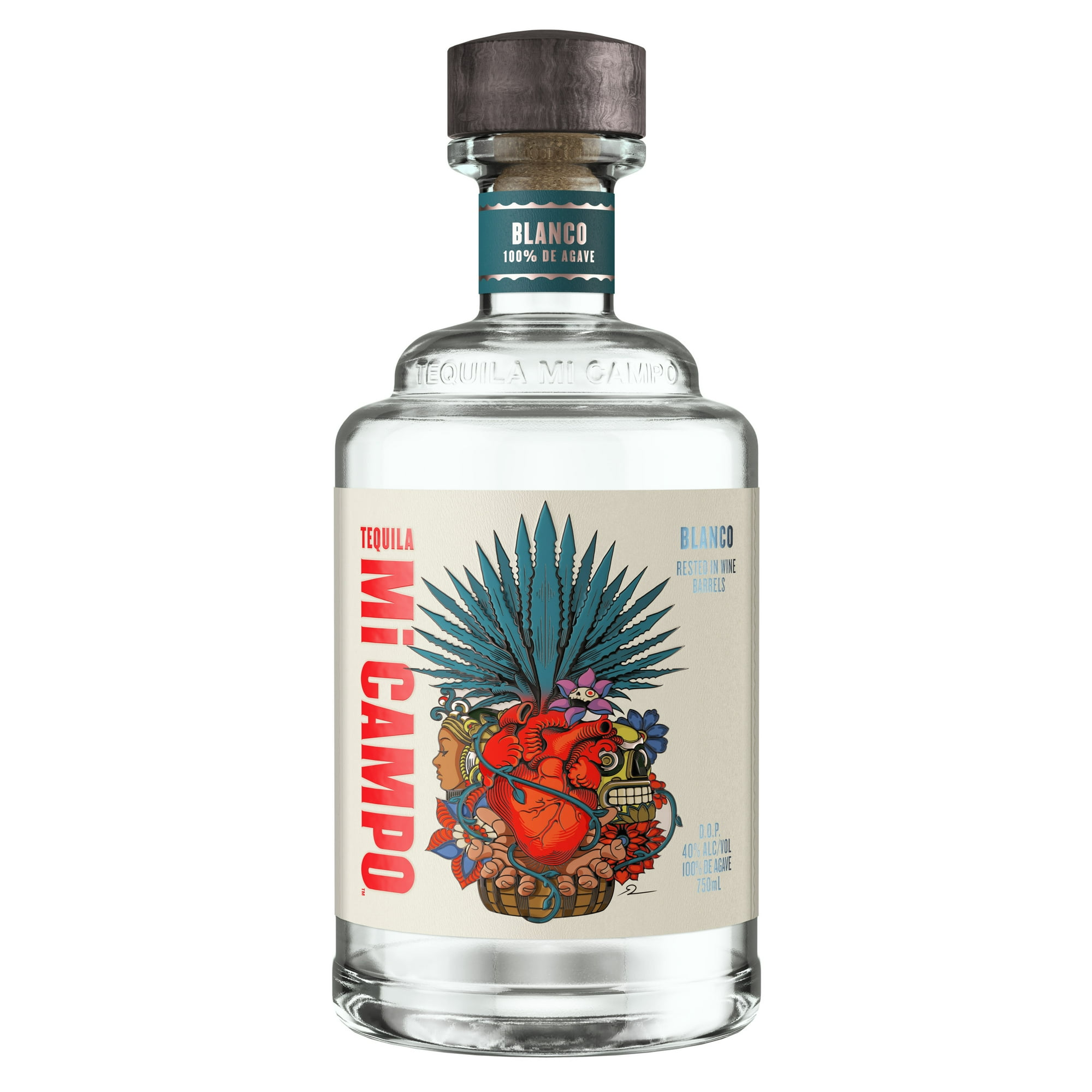 Mi Campo Blanco Tequila, 750 ml Bottle, 40% ABV