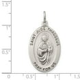 thumbnail image 6 of Auriga Fine Jewelry 925 Sterling Silver Antiqued Saint Jude Thaddeus Medal for Women (L - 32mm, W - 18mm), 6 of 7
