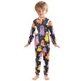 thumbnail image 6 of FORMRS Long Sleeve Top and Pants Pajama Set for Niños 2-Piece Sleepwear, Sizes 18M-8Y, Yellow Halloween Ghosts, 6 of 6