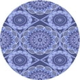 thumbnail image 1 of Ahgly Company Indoor Round Patterned Day Sky Blue Area Rugs, 7' Round, 1 of 1