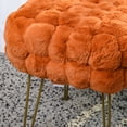 thumbnail image 6 of Home Soft Things Fox Faux Fur Pouf Stool Ottoman - Burnt Orange - 17x17x17", 6 of 7