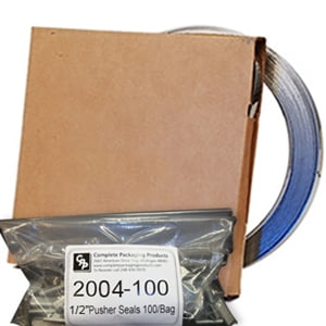 Portable Steel Strapping Kit with 12 x .015 x 300 Regular Duty Banding in a Carton Dispenser and 100 Push Seals