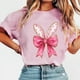 thumbnail image 4 of Tops de Manga Corta de Verano para las Mujeres Imprimir Blusa de Cuello Redondo, Moda Ligera de Poliéster Spandex, 4 of 6