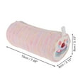 thumbnail image 2 of Unique Bargains 1 Pc Lady Portable Cylindrical Makeup Bag for Wedding Pink Polyester, 2 of 6