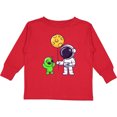 thumbnail image 3 of Inktastic Astronaut Holding a Moon Balloon Boys or Girls Long Sleeve Toddler T-Shirt, 3 of 5