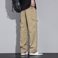 thumbnail image 5 of MKHSQHDG Male Pants Men's Casual Loose Hop Denim Work Pants Jeans with Cargo Pockets M, 5 of 9