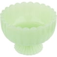 TableCraft Jadeite Glass Collection 8oz Sundae Dish, Vintage Jade Bowl