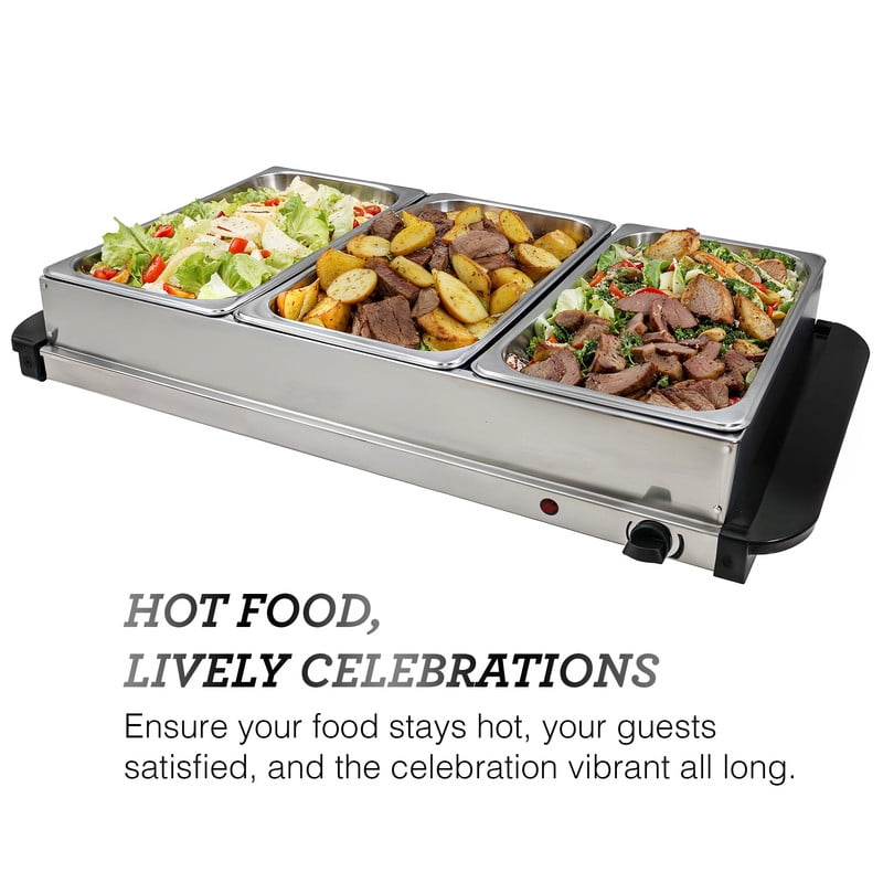 Elite Cuisine EWM1715 5Qt. Stainless Steel Electric Buffet Server