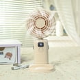 thumbnail image 4 of LutIedan Portable Handheld Fan with Phone Holder Foldable 90° Adjustable Desk Fan Digital Display USB-C Rechargeable Portable Fan for Indoor Outdoor Use, 4 of 5