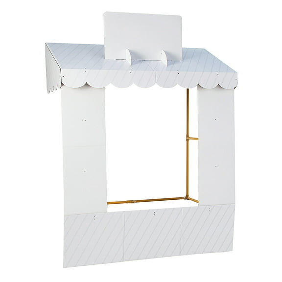 Fun Express 56" x 80" Customizable White Tabletop Hut with Frame Decorating Kit - 6 Pieces