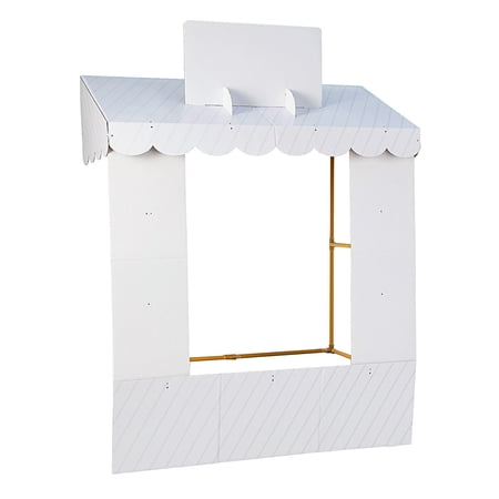 Fun Express 56" x 80" Customizable White Tabletop Hut with Frame Decorating Kit - 6 Pieces