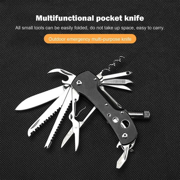 Peggybuy Swiss Style Multifunction Pocket Knife Folding Saw Wire Cutter Emergency Tool