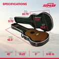 thumbnail image 2 of SKB Hardshell Economy Travel Guitar Case for Dreadnought Acoustic Guitars, Black, 2 of 8