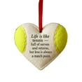 thumbnail image 5 of Tyidzon Heart-Shaped Baseball Ornaments, Handmade Softball Christmas Tree Ornament Sports Style 2D Hanging Decor, Inspirational Sports Decoration Holiday Present, 5 of 5