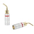 thumbnail image 4 of Uxcell Banana Plugs 90 Degree Speaker Banana Plugs 2mm Gold-Plated Copper Red Black 4 Pack, 4 of 6